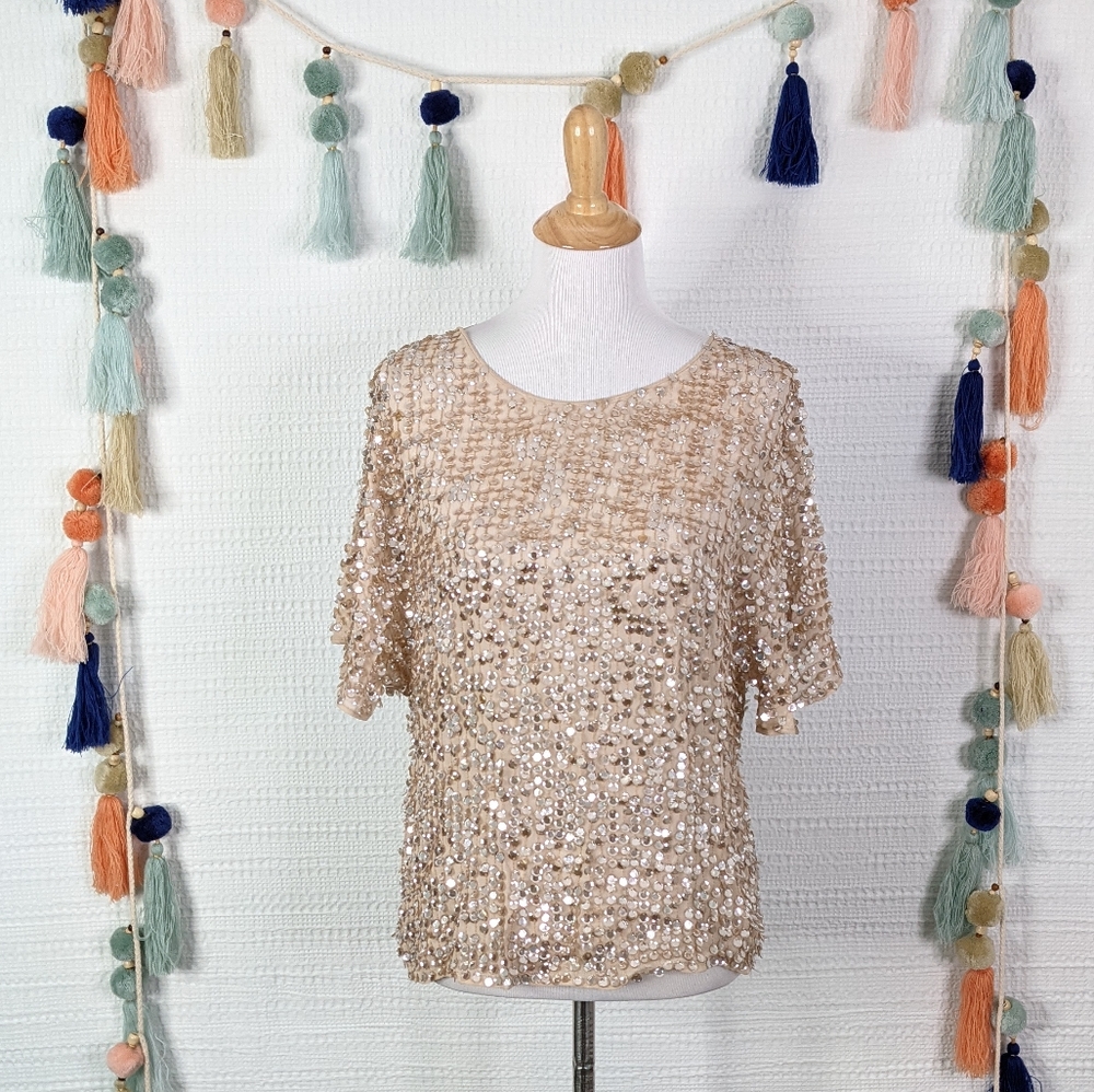 Zara Sequin Top